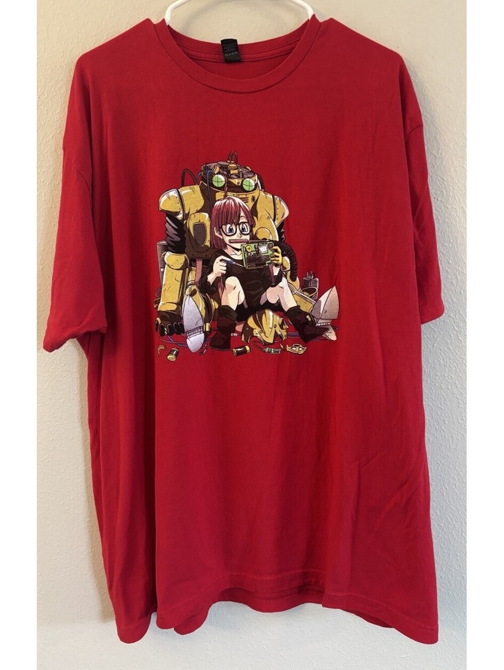 Men’s Robo Builder Red T-Shirt Short Sleeve Size 2X